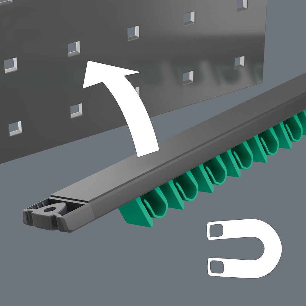 - 05136413001-9610 Joker Magnetic Rail, for up to 11 Spanners, Empty, 30 X 370 Mm